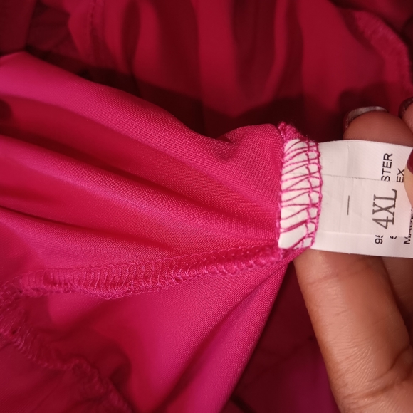 Plus Size Women Solid Color Off-Shoulder Long Sleeve Blouse And Slit Pants suite - Picture 16 of 16